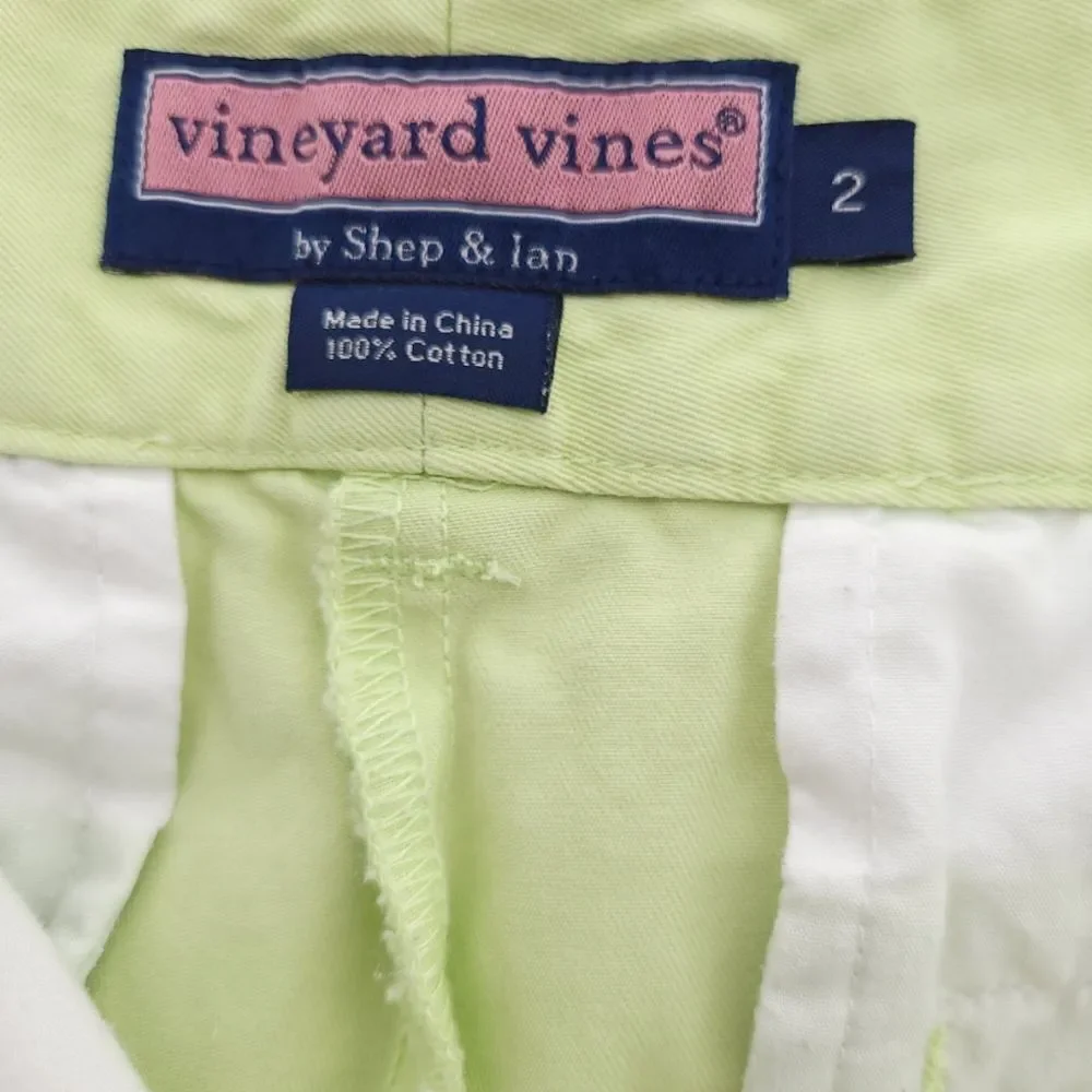 Vineyard Vines Cotton Green Summer Shorts Womens Size 2